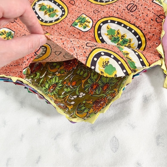 Vintage Handmade Multicolored Arts & Crafts Cottagecore Throw Pillow Covers - Picture 5 of 12